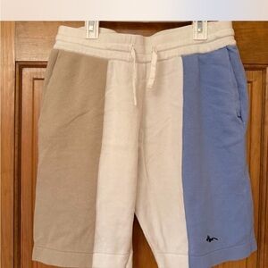 Men's Colorblock Shorts - Blue, White, Tan